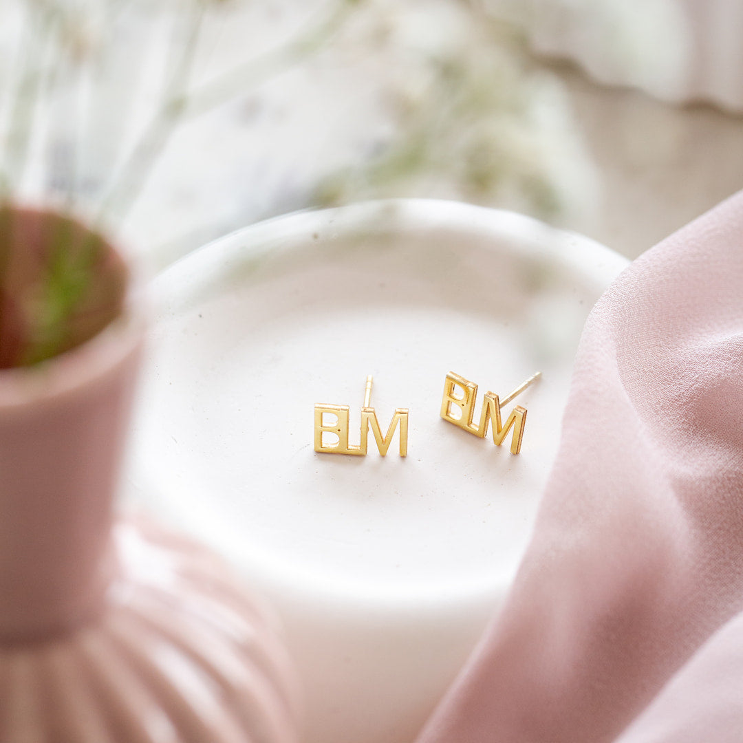 Initial earrings