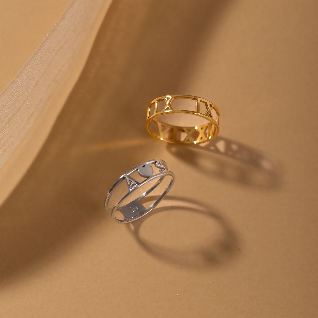 Custom Initial Cutout Ring
