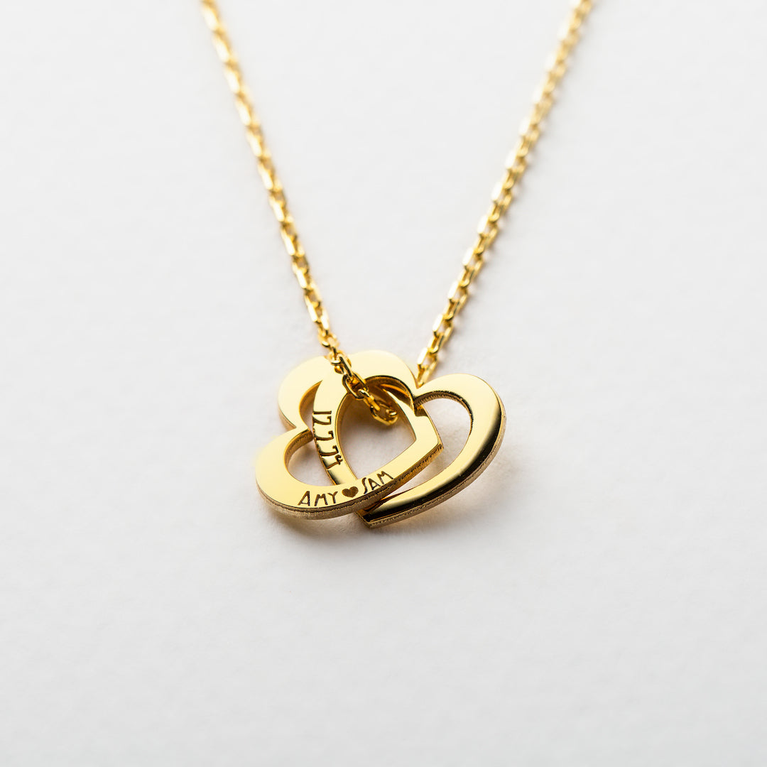 Custom Interlocking Hearts Necklace
