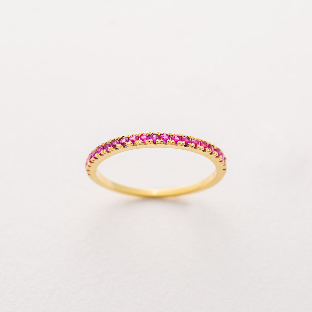 July birthstone stacking ring
