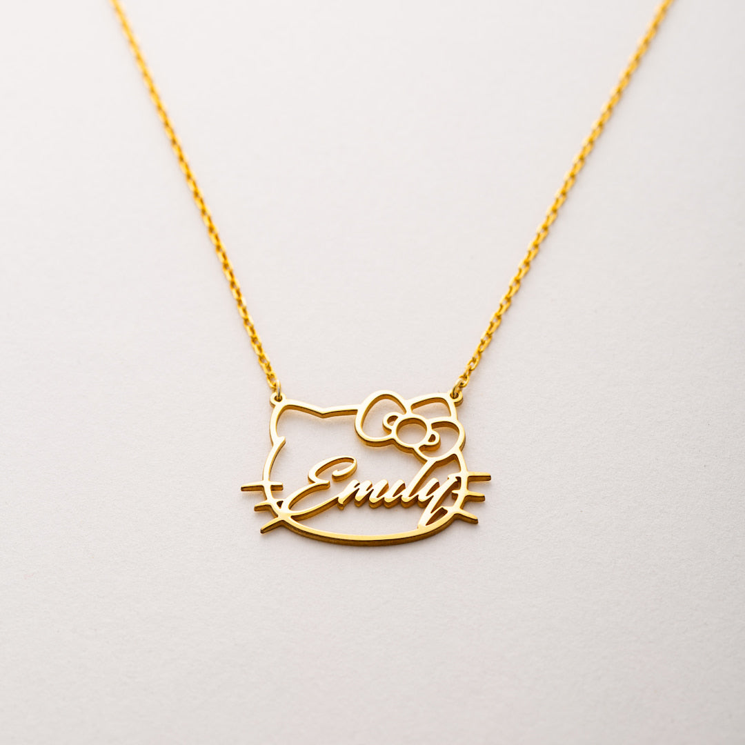 Kittyname Necklace Personalized