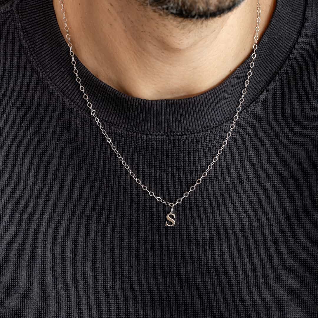 Letter Necklace Charms Men 