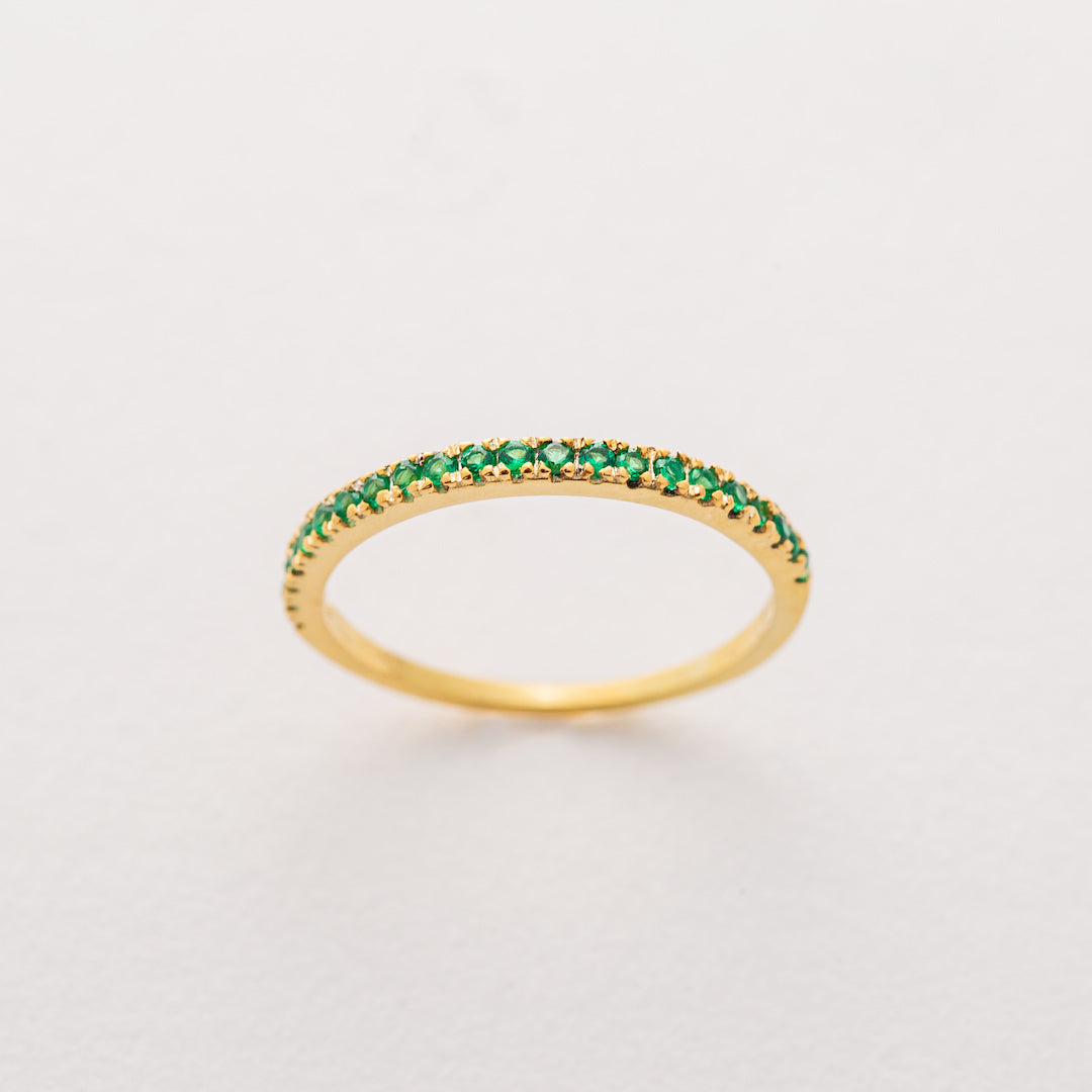 May birthstone stacking ring