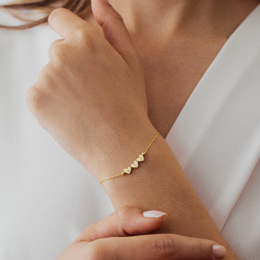 Initial Heart Bracelet