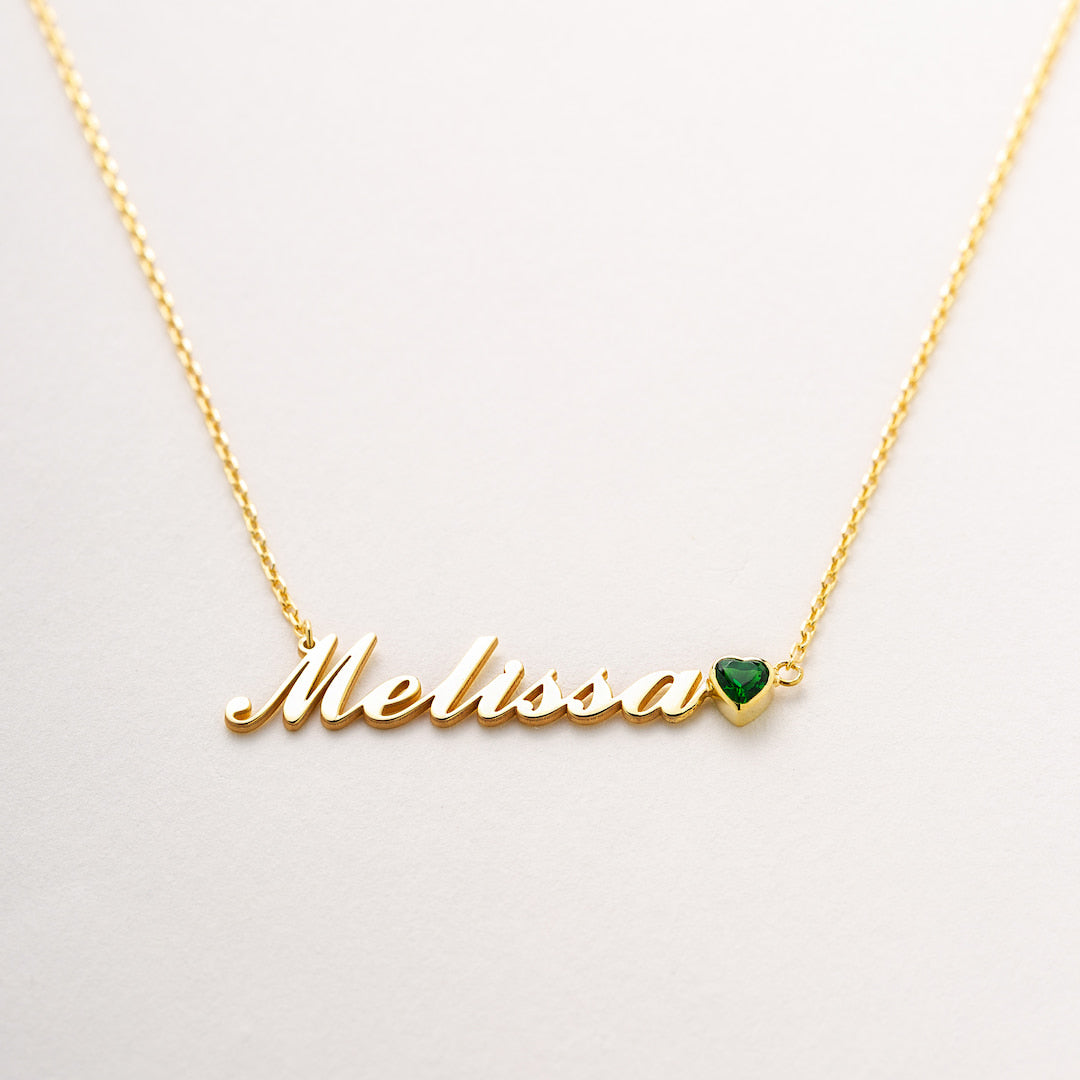 Buy Name and Birthstone Necklace