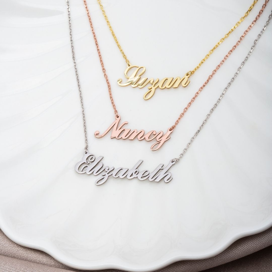 Name Plate Necklace Gift