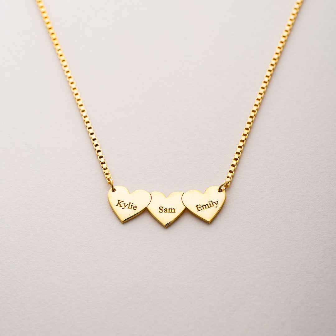 Name Hearts Necklace