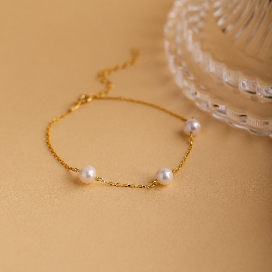 Pearl Charm Bracelet