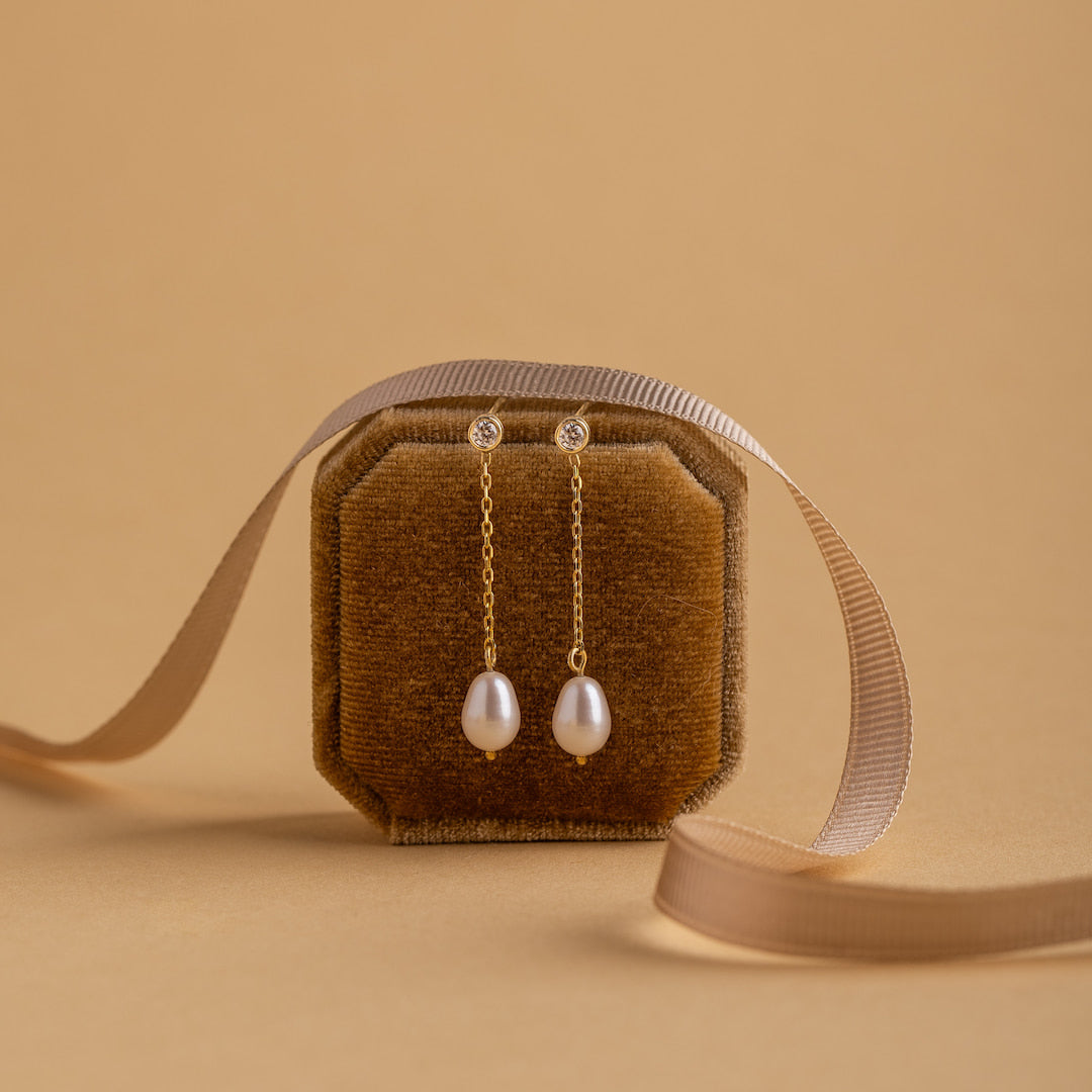 Pearl Birthstone Earrings