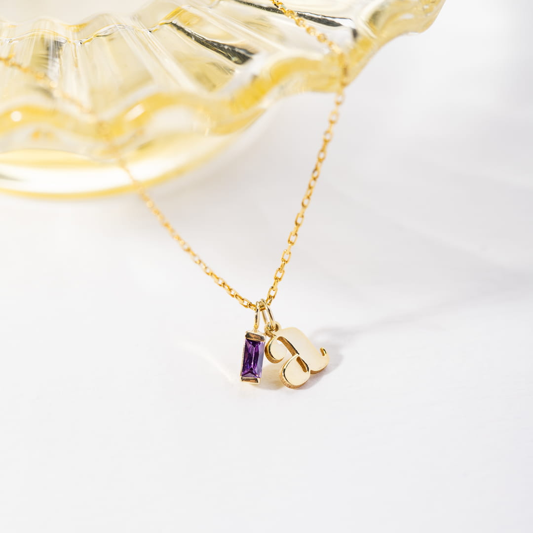 Personalized Baugette Necklace Gift for her
