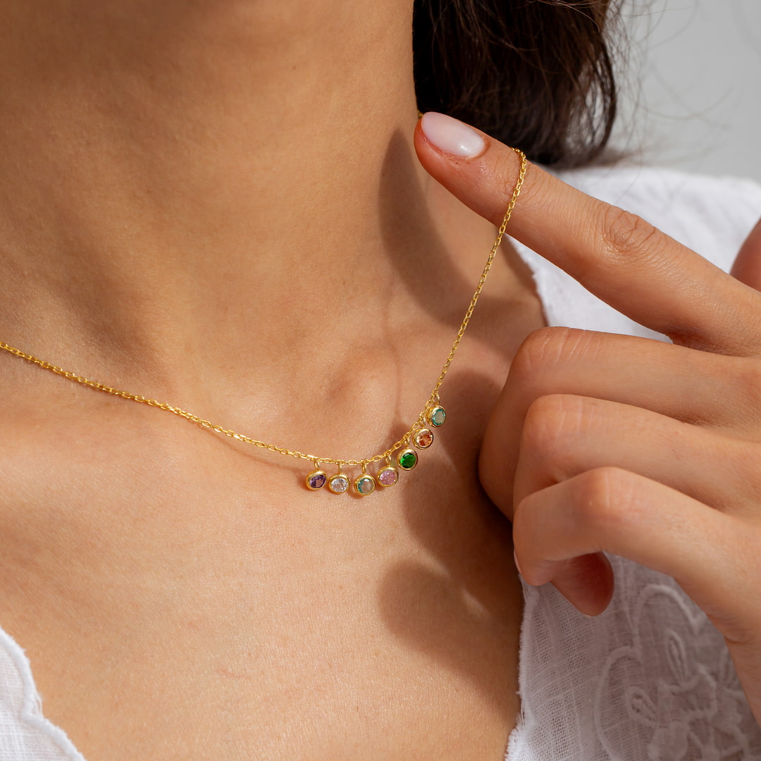 Personalized Birthstone Necklace 
