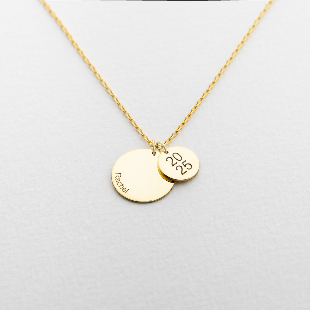 Personalized Graduation Disc Necklace