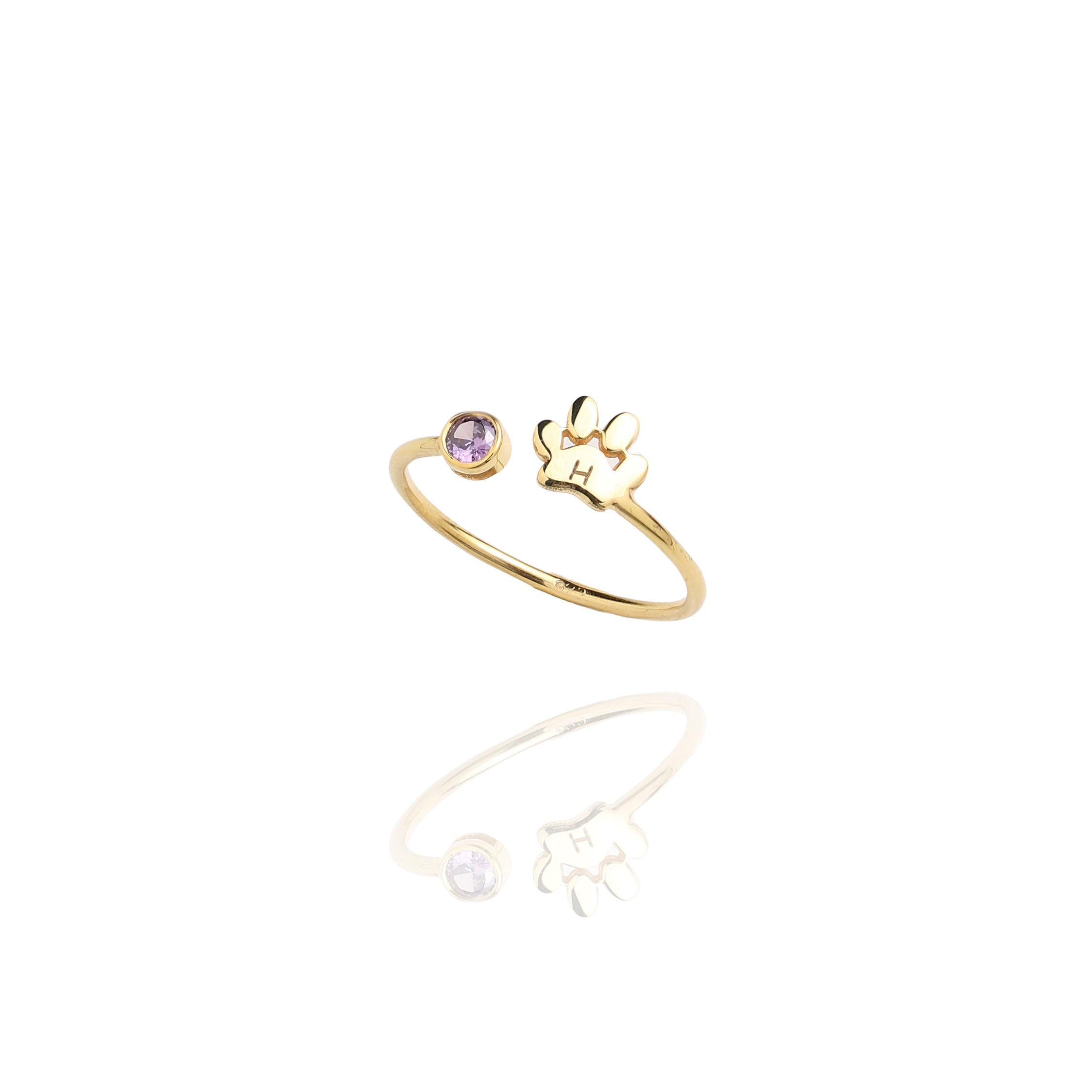 Pet lovers birthstone ring