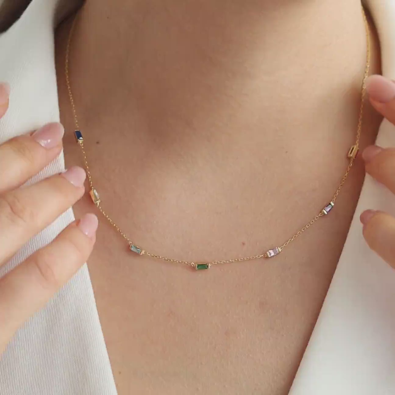 Baguette Birthstone Charms