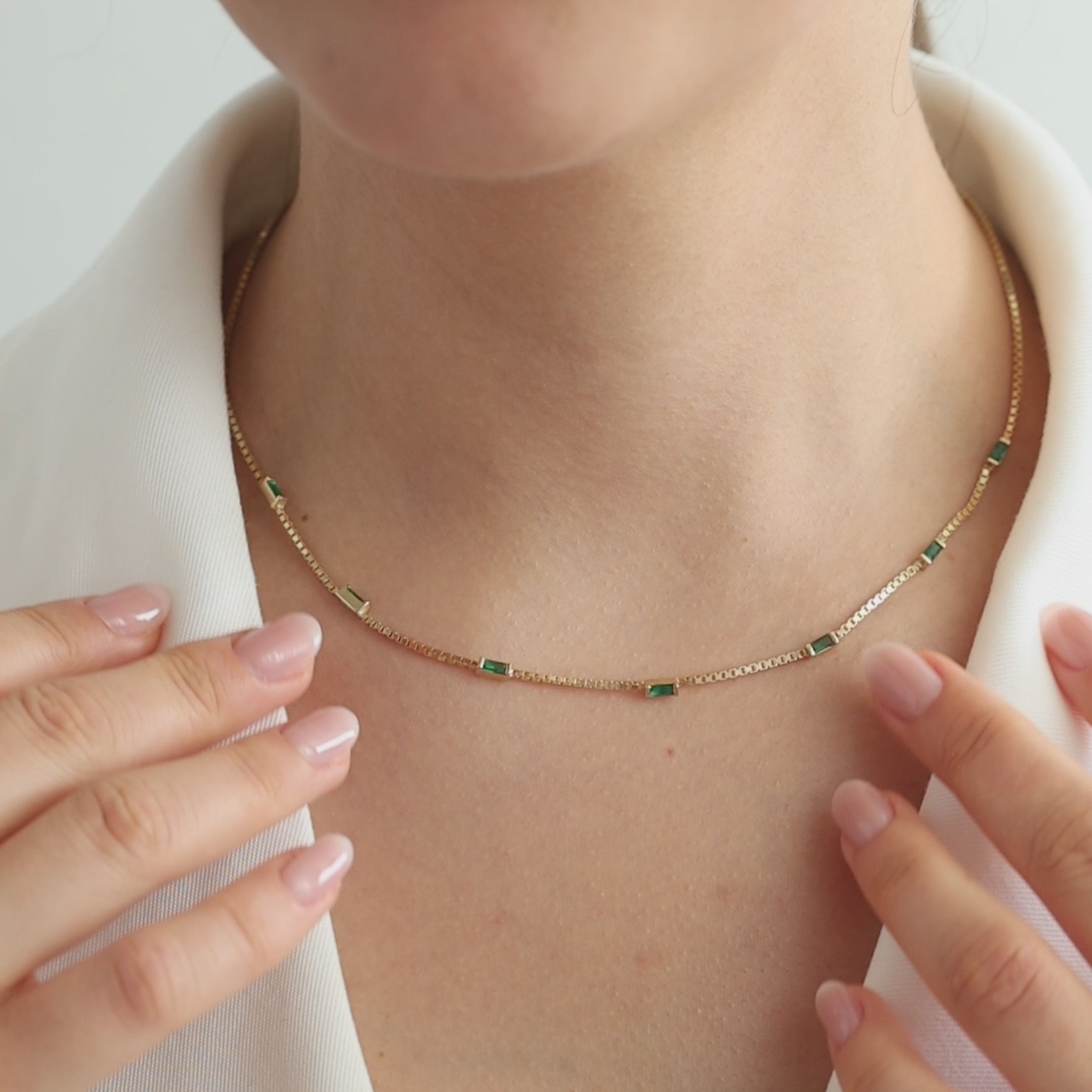 Custom Birthstone Necklace Personalized Gift