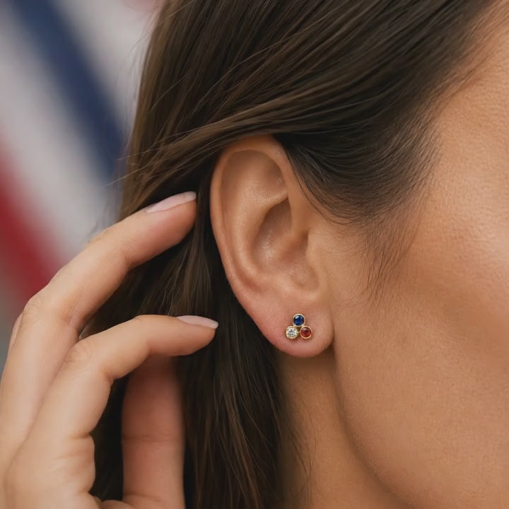 USA 250 Birthstone Earrings