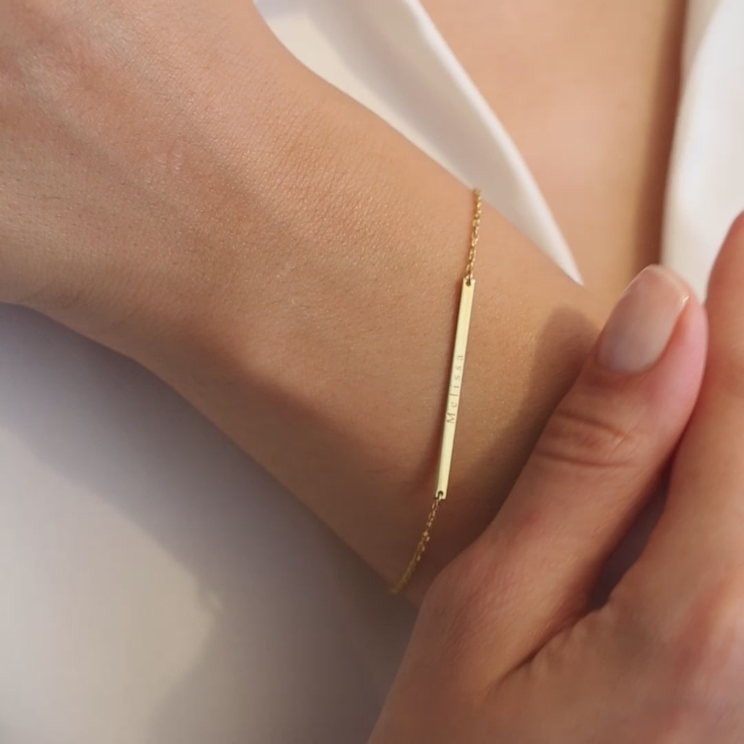 Engraved bracelet gift for her