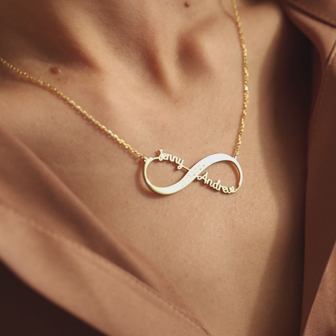 Custom Infinity Necklace With Date