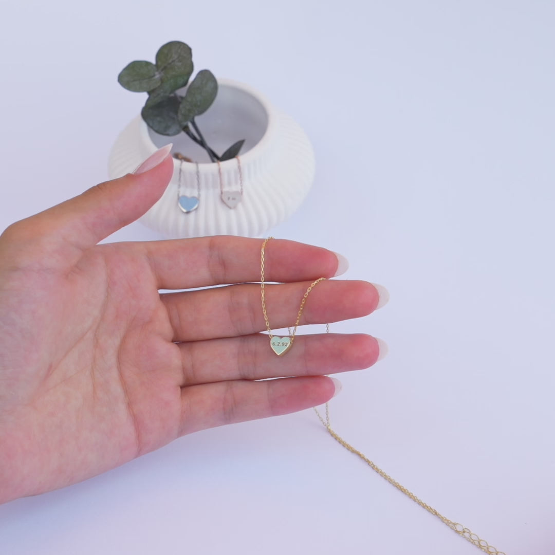 Engraved Heart Custom Necklace