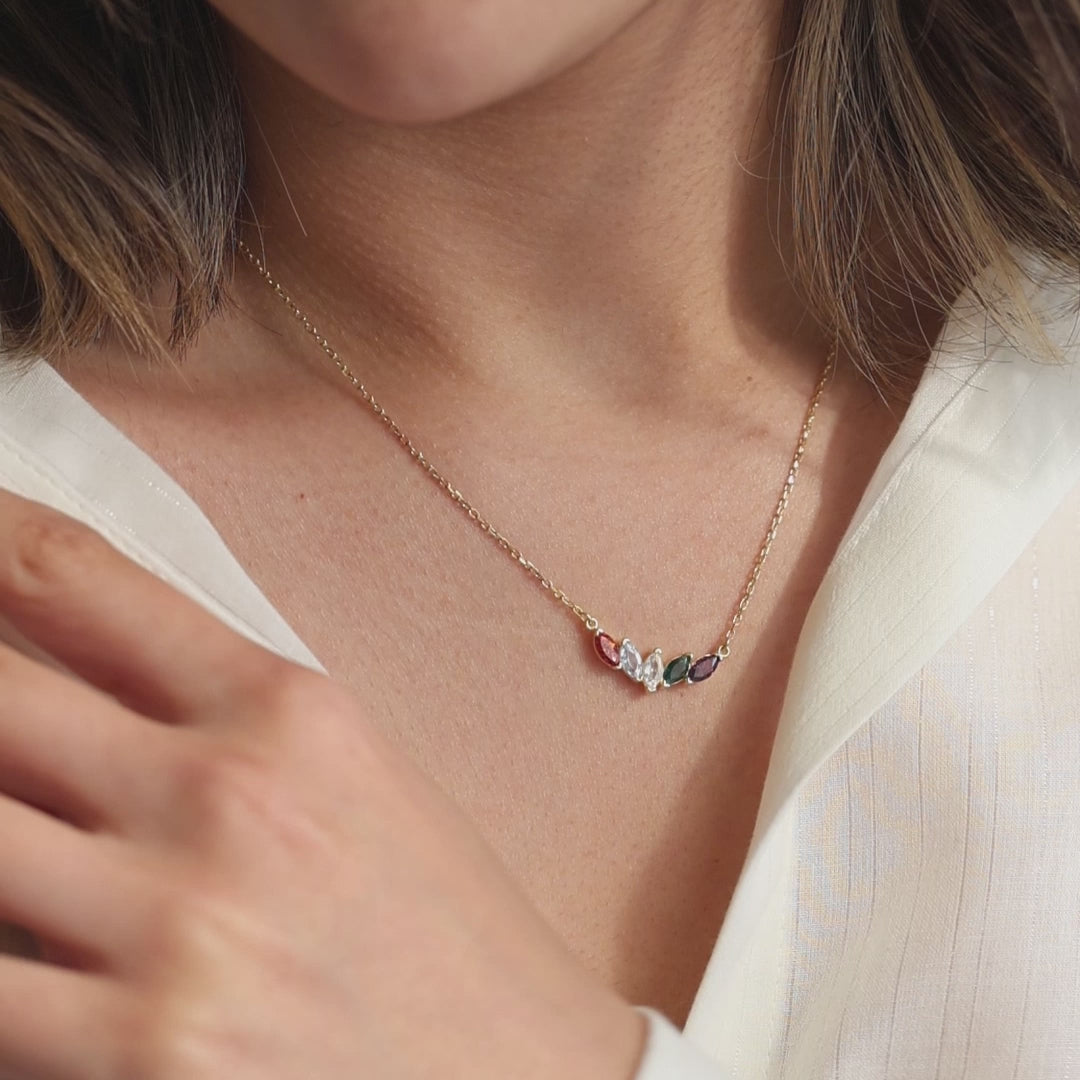 Multiple Birthstone Necklace