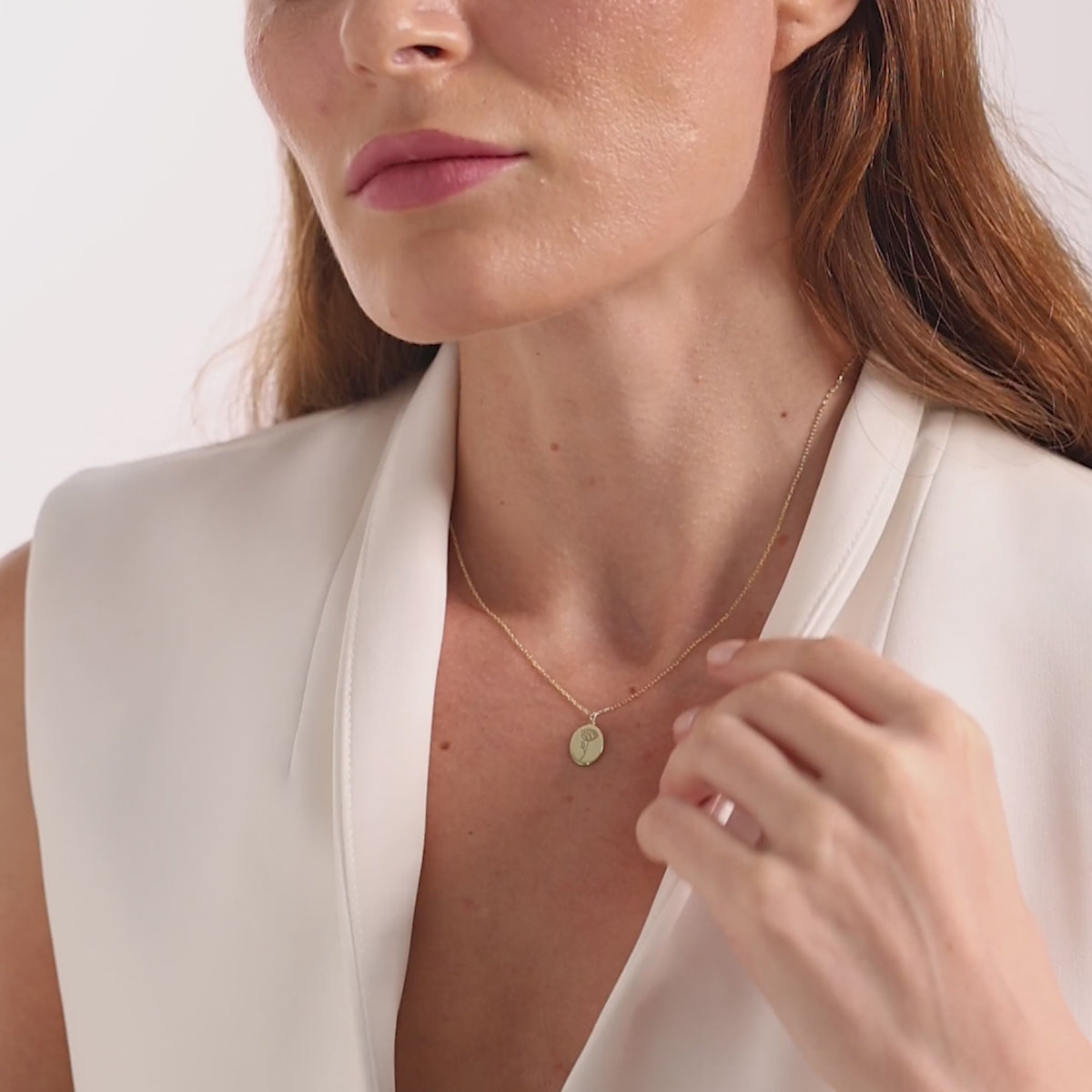 Two Birthflower Disc Necklace