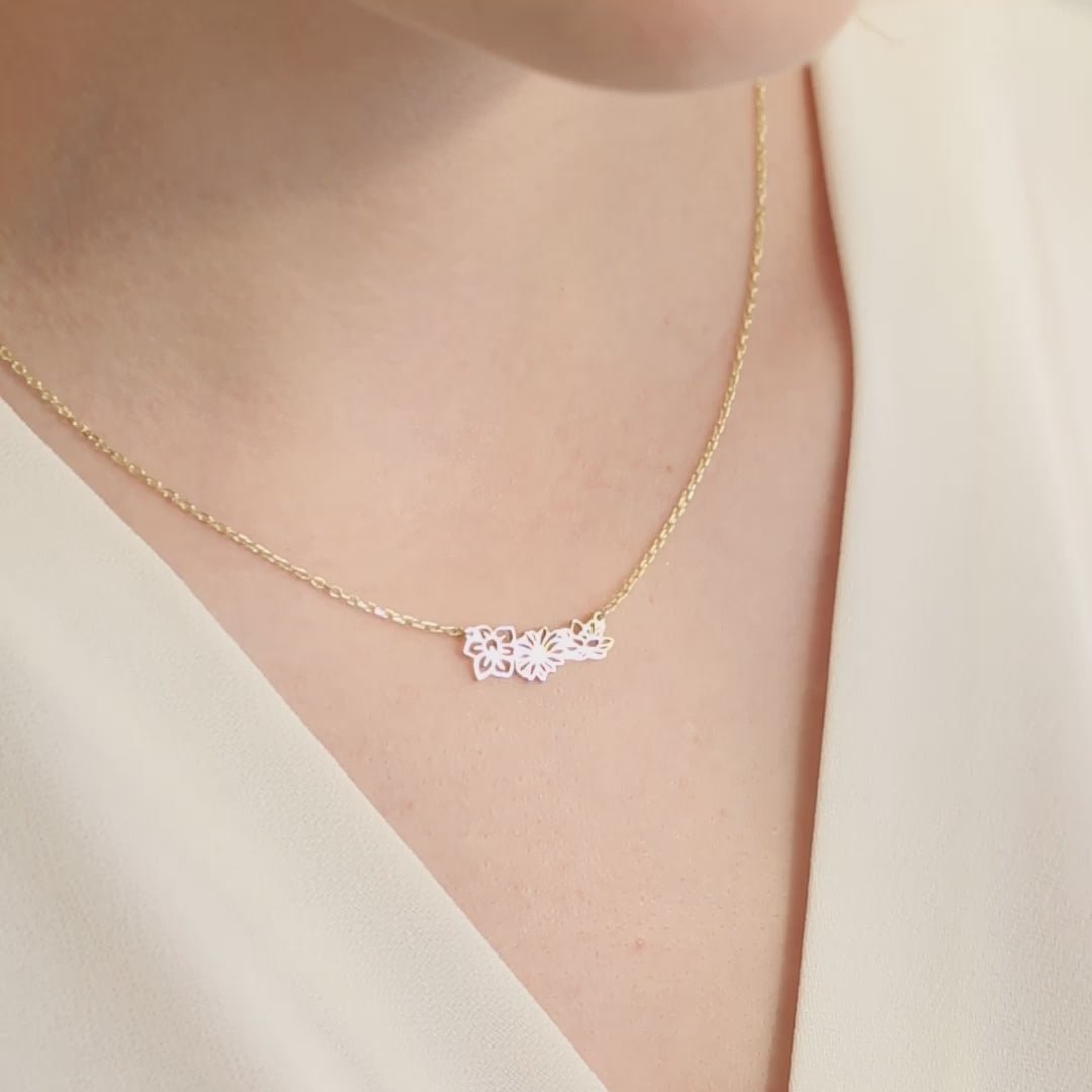 Custom Necklace Birthflower