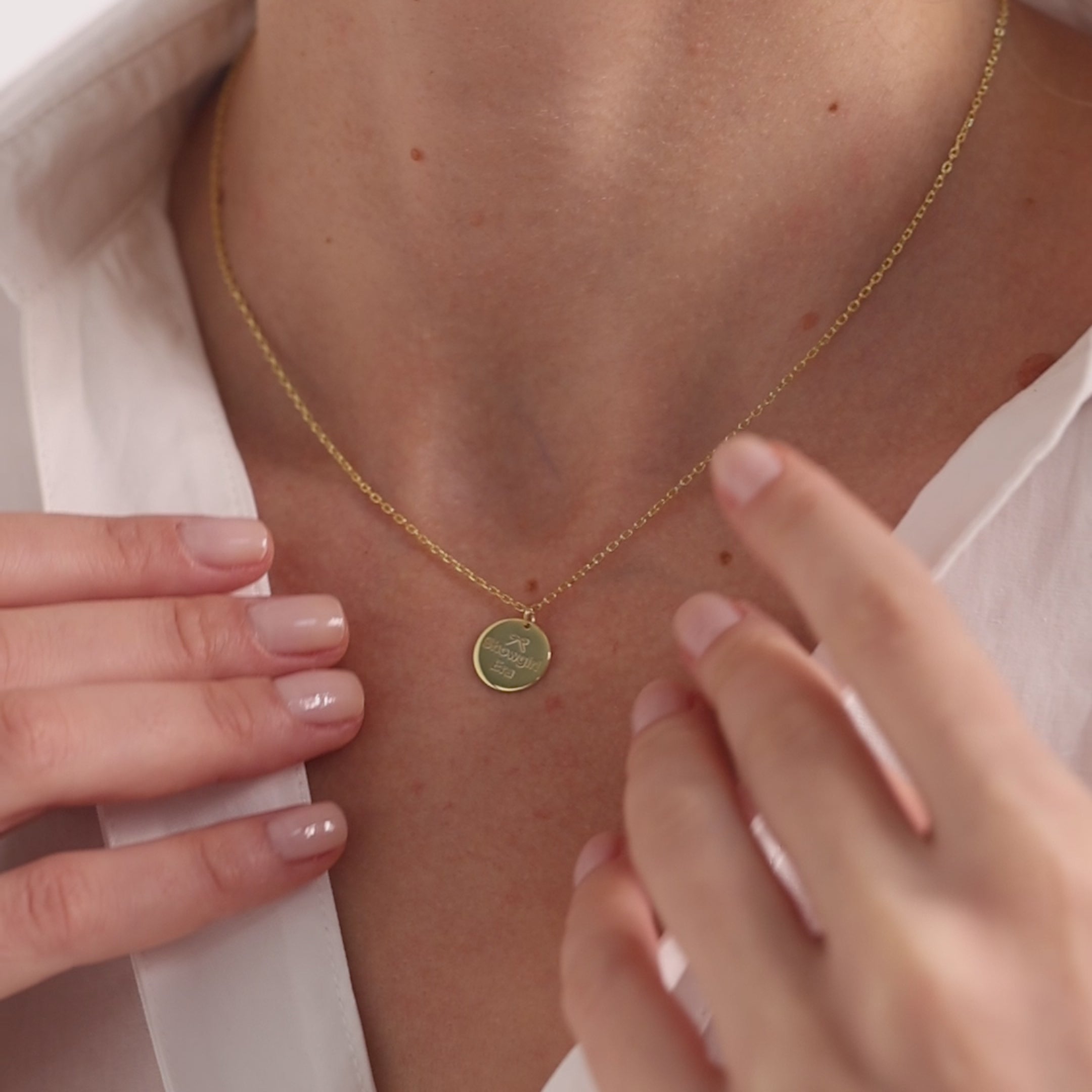 In My Showgirl Era Engraved Disc Necklace
