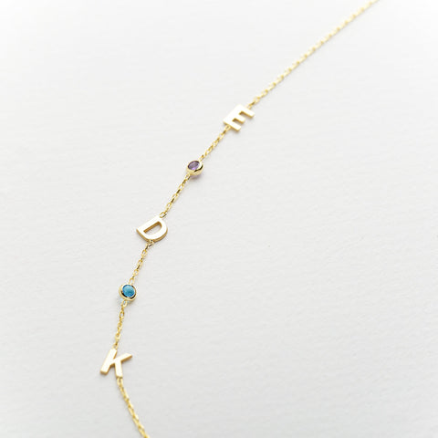 Popular Two Birthstone Necklace