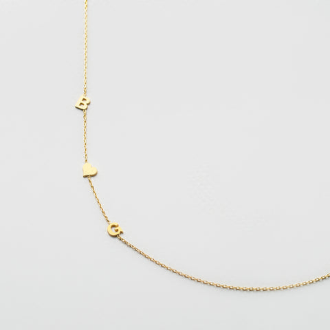 Sideways Letter Necklace