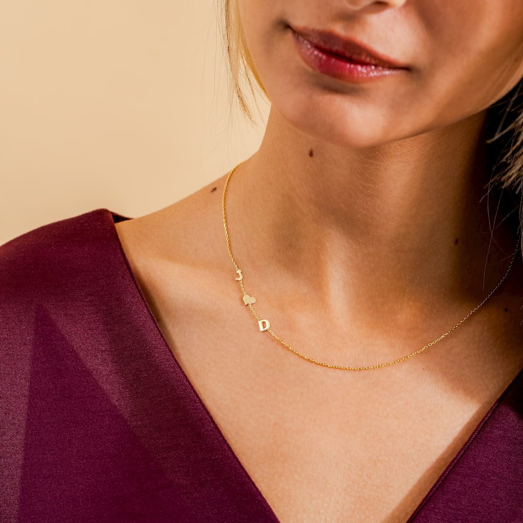 Sideways Letter Necklace