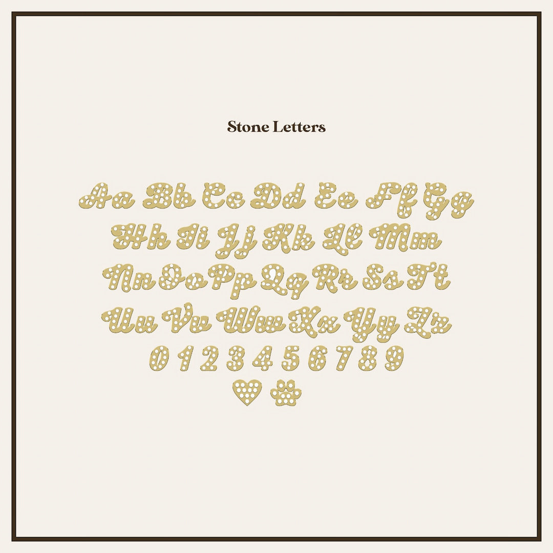 Stone Letter Chart