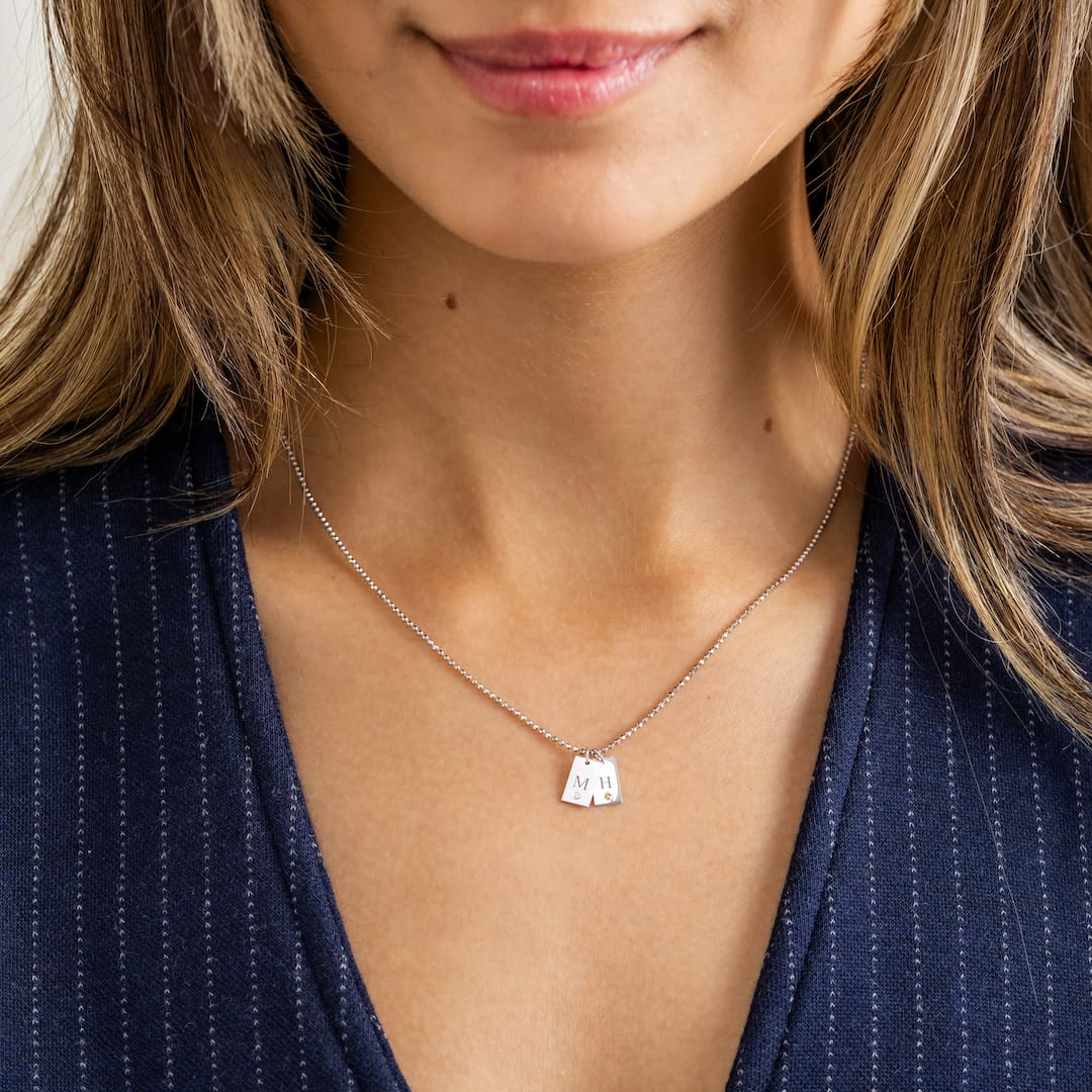 tag initial necklace