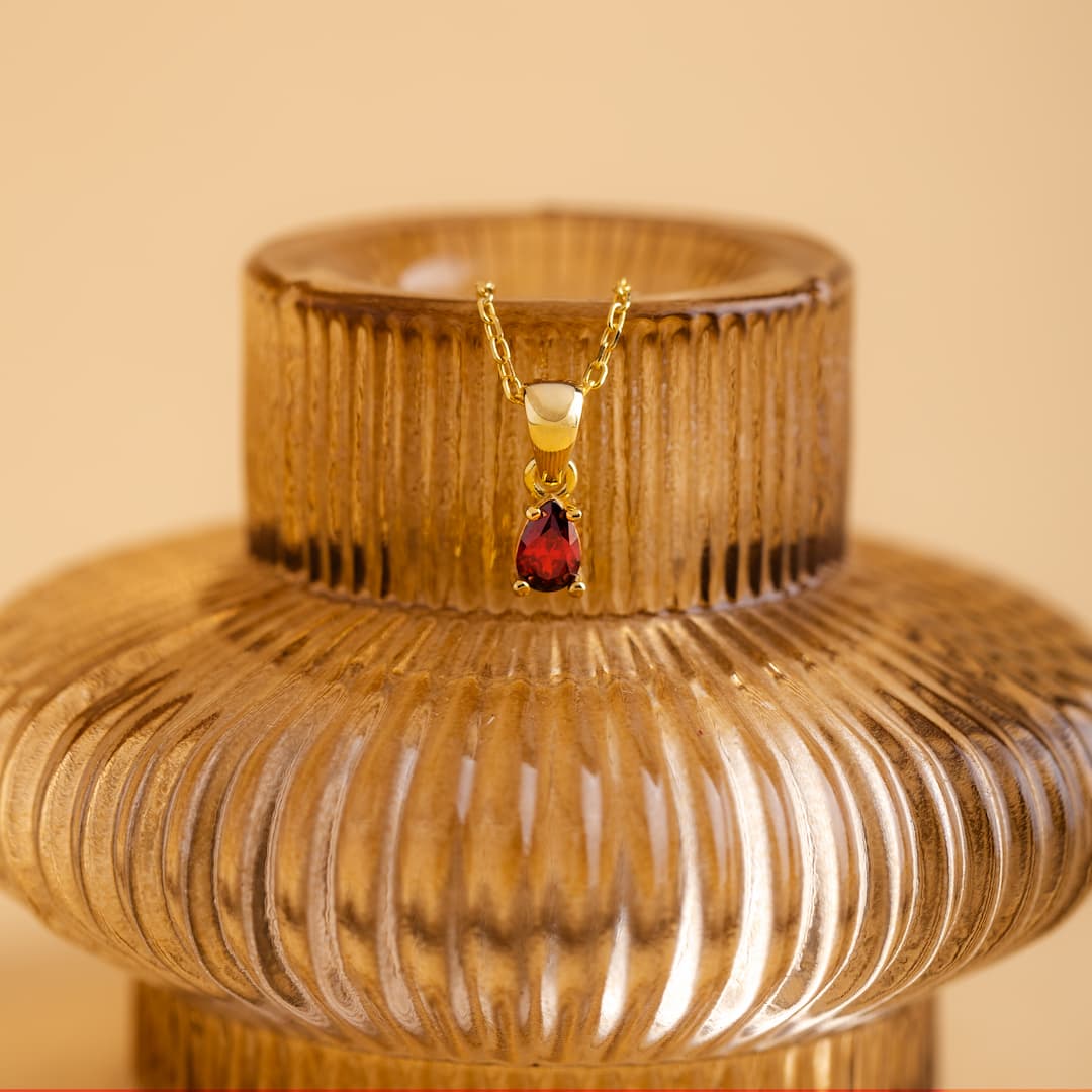 Garnet Birthstone Necklace