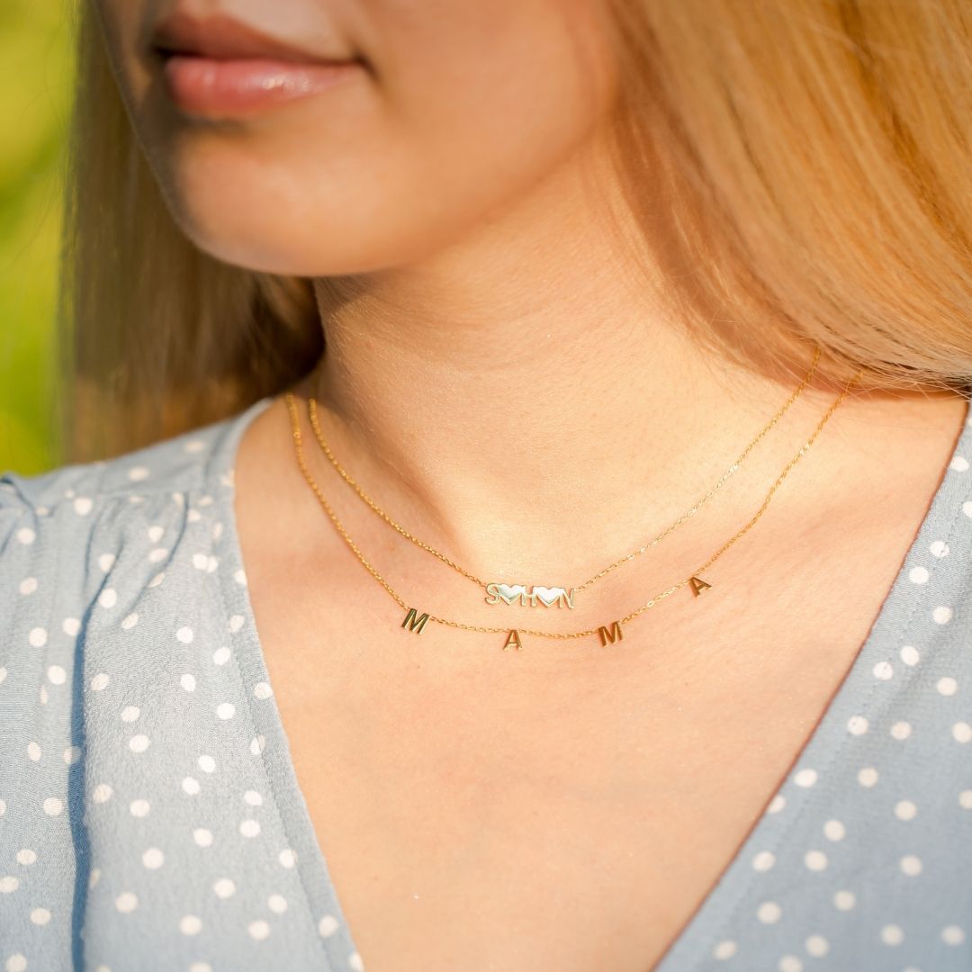 Mother's Day Gift Mom Gift Mama Gift Christmas Gift For Moms Mama Letter Necklace Valentine's day gift