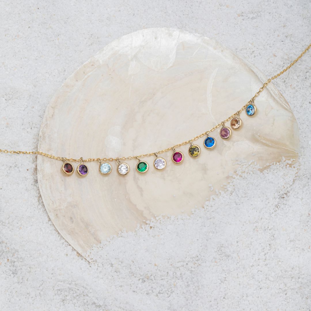 Personalized Birthstones Anklet