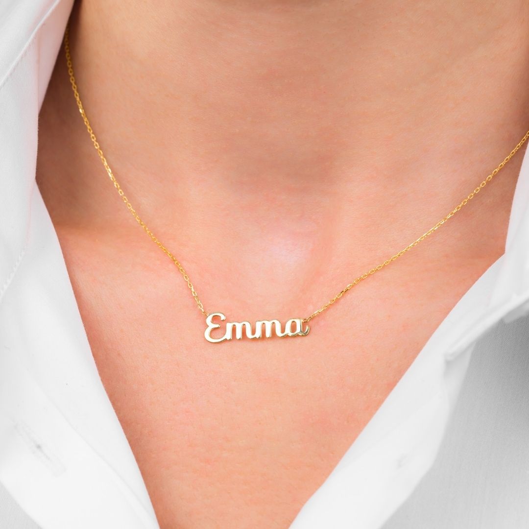 Custom Name Necklace Christmas Gift for woman Sterling Silver Dainty Personalized Name Necklace Valentine's day gift Mother's Day Gift Mom Gift Mama Gift 