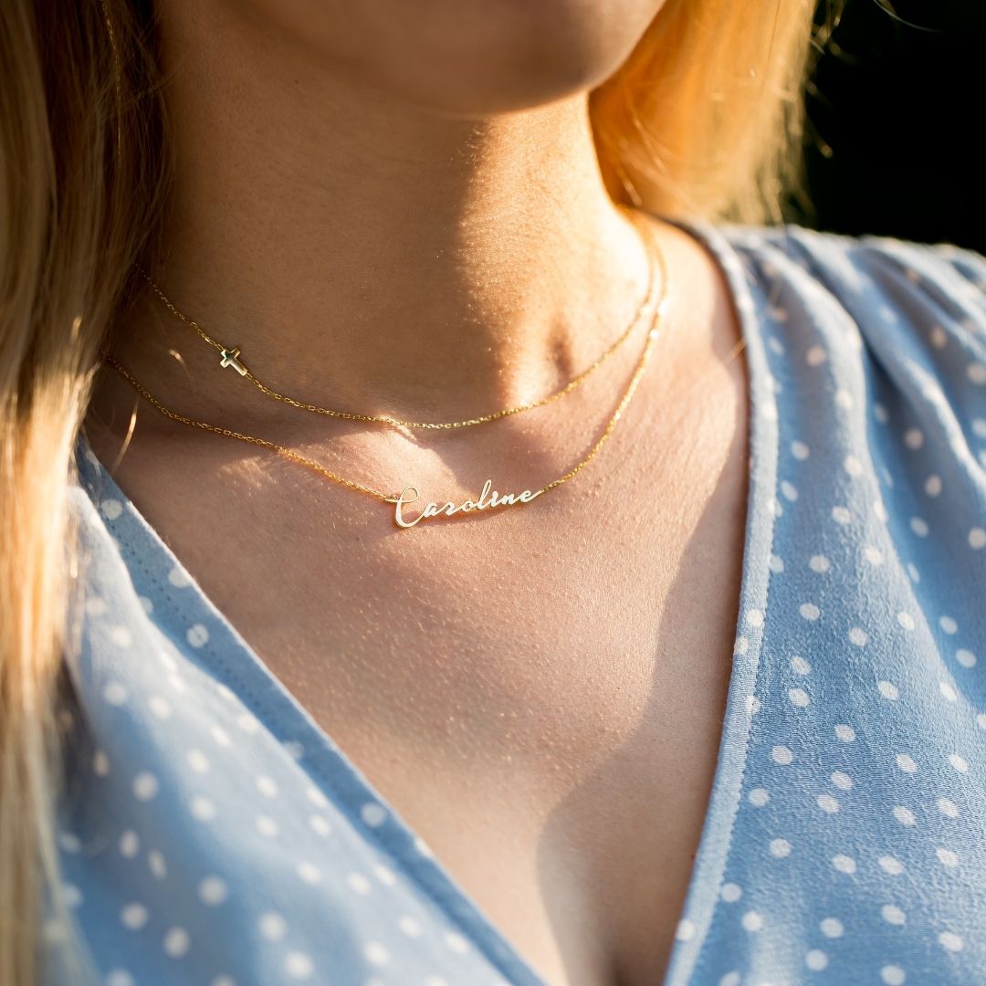 Christmas Gift for woman Sterling Silver Dainty Personalized Name Necklace Valentine's day gift Mother's Day Gift Mom Gift Mama Gift 