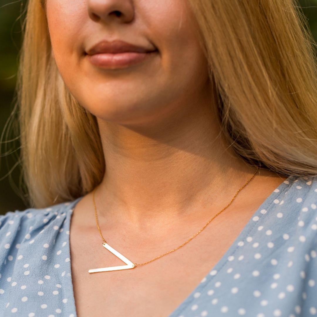Personalized Letter Necklace with large initials Christmas Gift Valentine's day gift Mother's Day Gift Mom Gift Mama Gift 