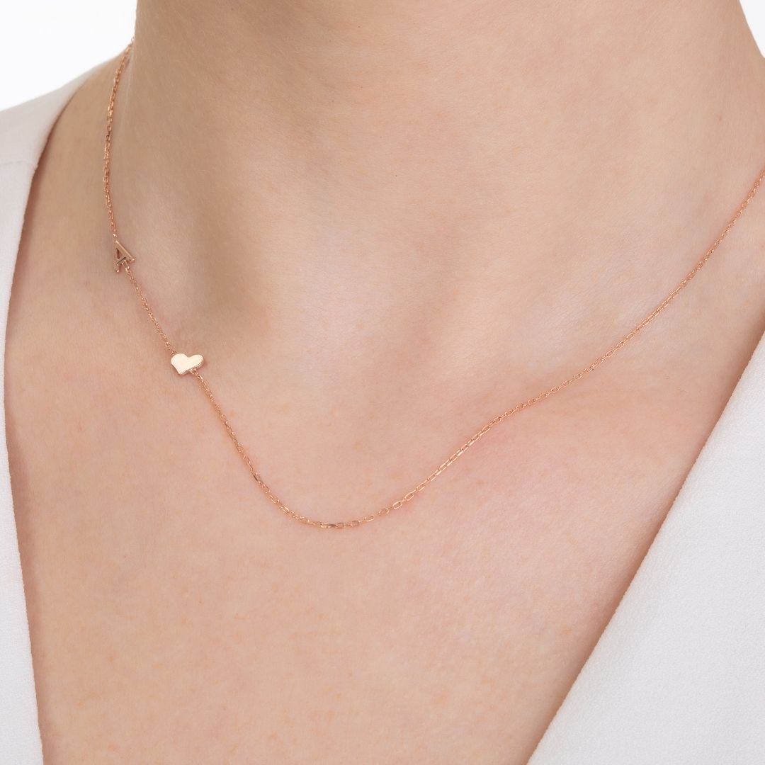 Dainty Sideway Letter Necklace Sterling Silver Dainty Sideways Letter Necklace with personalized letters Christmas Gift Valentine's day gift Mother's Day Gift Mom Gift Mama Gift 