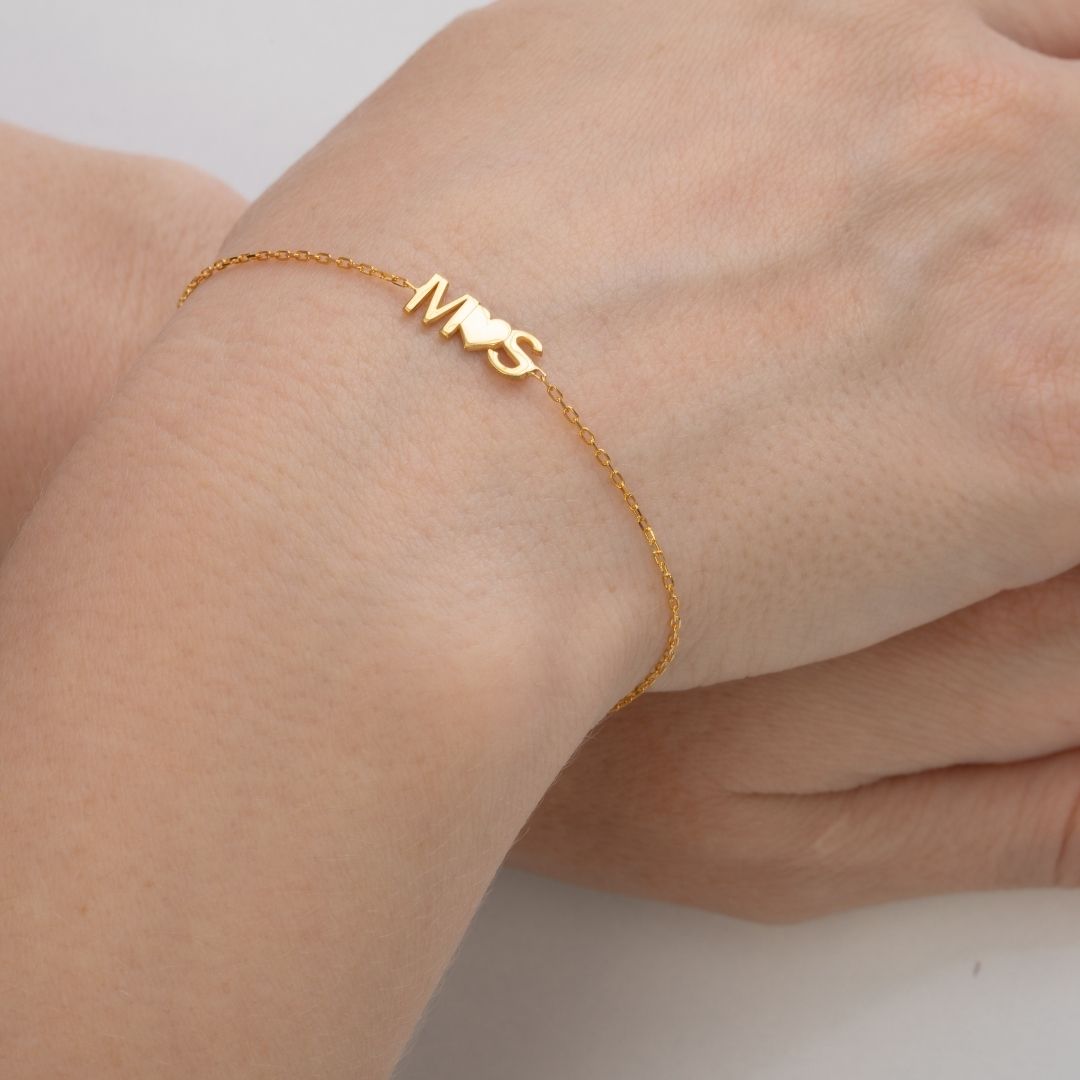 14K Gold Name Bracelet Christmas Gift Valentine's Day Gift Mother's Day Gift Mom Gift Mama Gift 