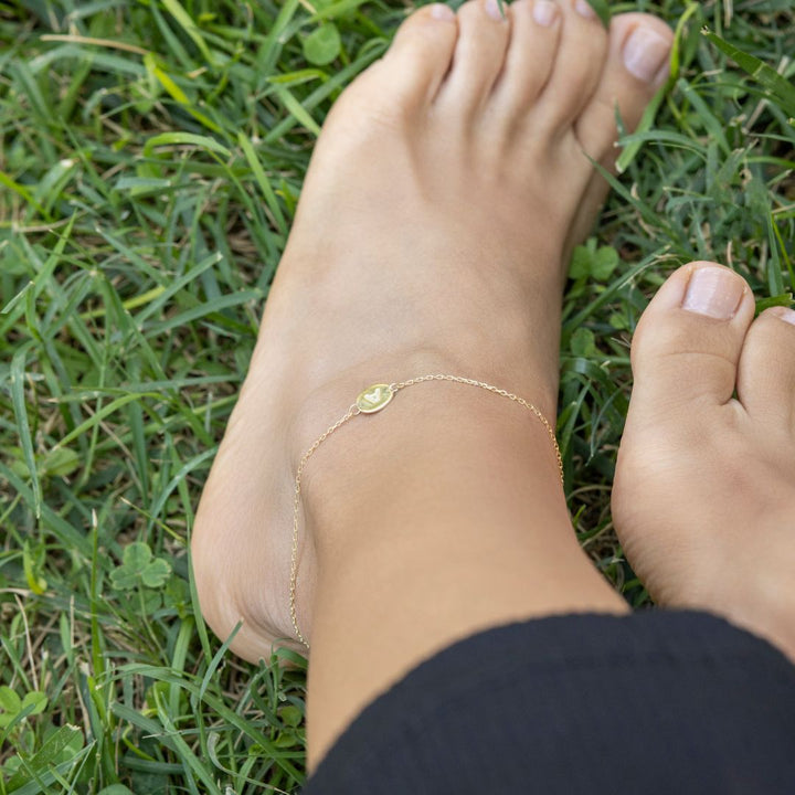 Personalized Disk Anklet
