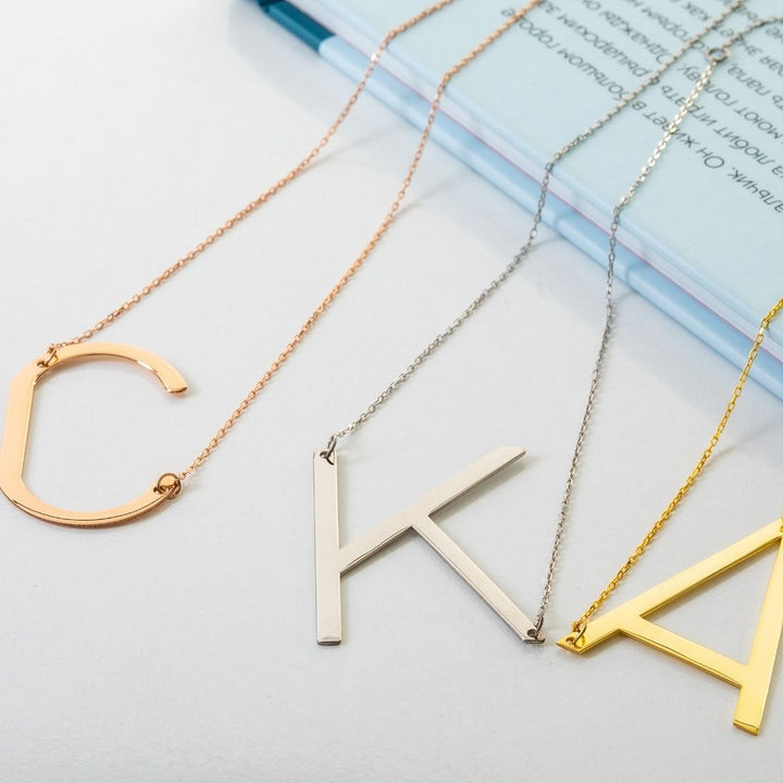 Large Initial Necklace