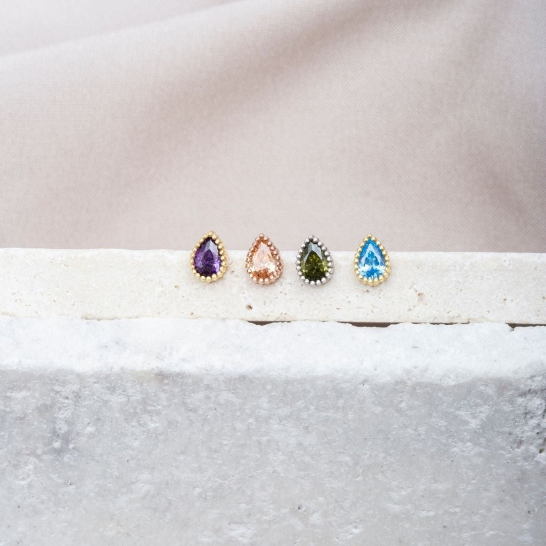 MothersdaygiftgiftformomchristmasgiftforhervalentinesdaygiftforherDropShapeBirthstoneEarring