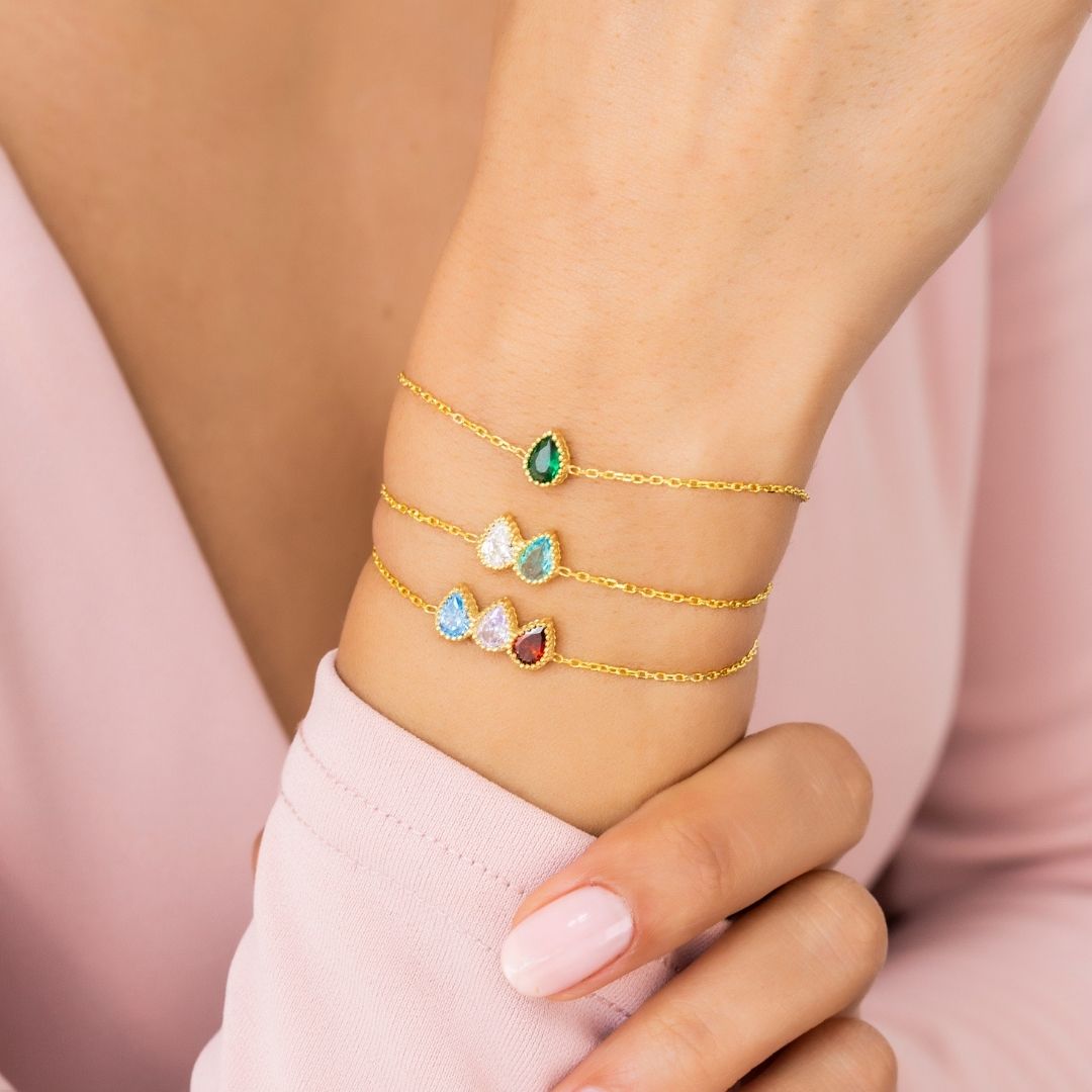 MothersdaygiftgiftformomchristmasgiftvalentinesdaygiftDropshapebirthstonesbracelets