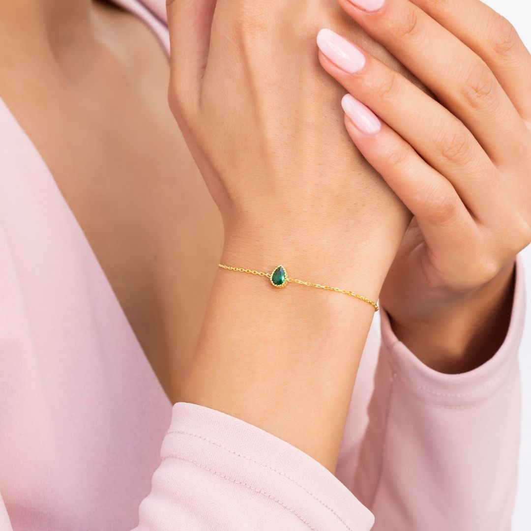 MothersdaygiftgiftformomchristmasgiftvalentinesdaygiftDropshapedcustomfamilybirthstonebracelet