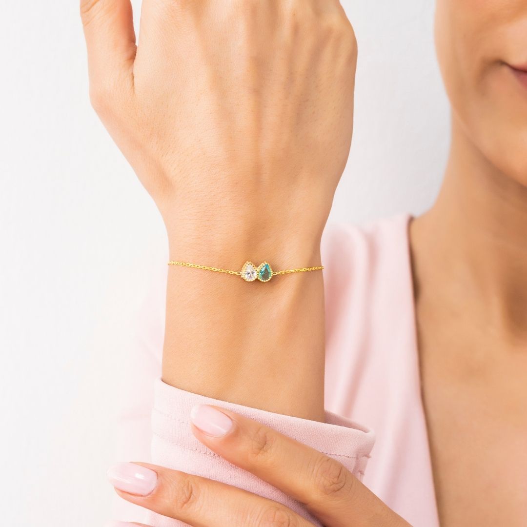 MothersdaygiftgiftformomchristmasgiftvalentinesdaygiftDropshapefamilybirthstonebracelet