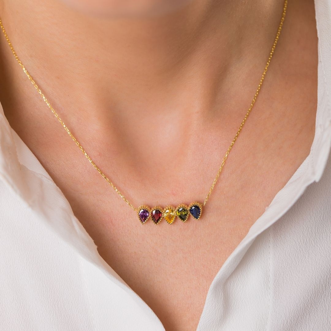 NiceChristmasGiftformomwithFamilyBirthstones  Valentine's day gift Mother's Day Gift Mom Gift Mama Gift 