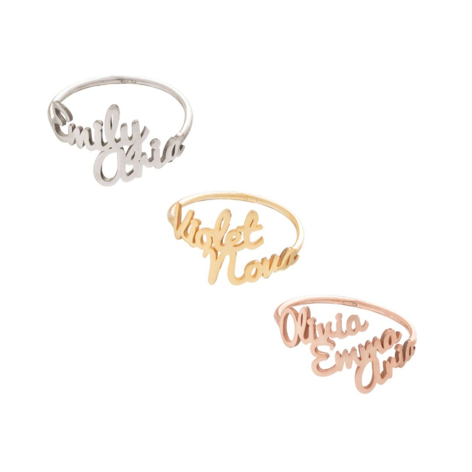 Personalized Multiple Name Ring