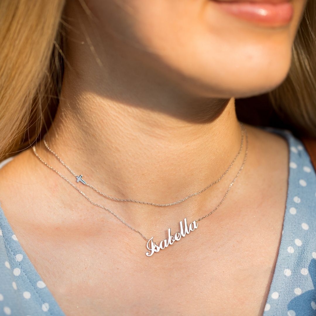 Christmas Gift for woman Sterling Silver Dainty Personalized Name Necklace Valentine's day gift Mother's Day Gift Mom Gift Mama Gift 