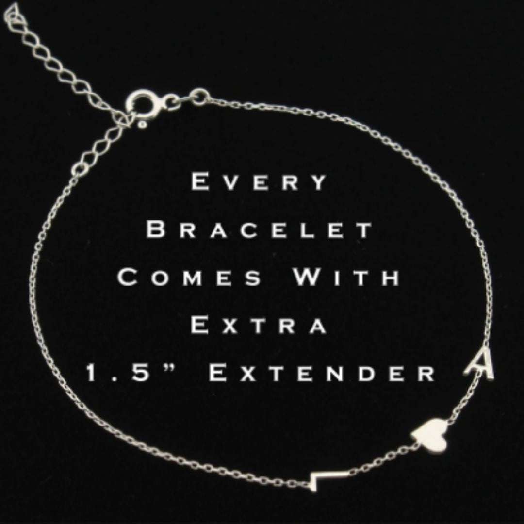 Christmas Gift Sterling Silver Personalized Letter Bracelet Valentine's Day Gift Mother's Day Gift Mom Gift Mama Gift 